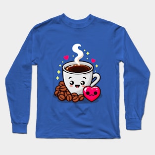 Cute Black Coffee with Love Long Sleeve T-Shirt